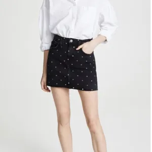 Current/Elliott The 5 Pocket skirt in dot-print