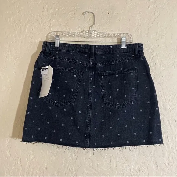Current/Elliott The 5 Pocket skirt in dot-print