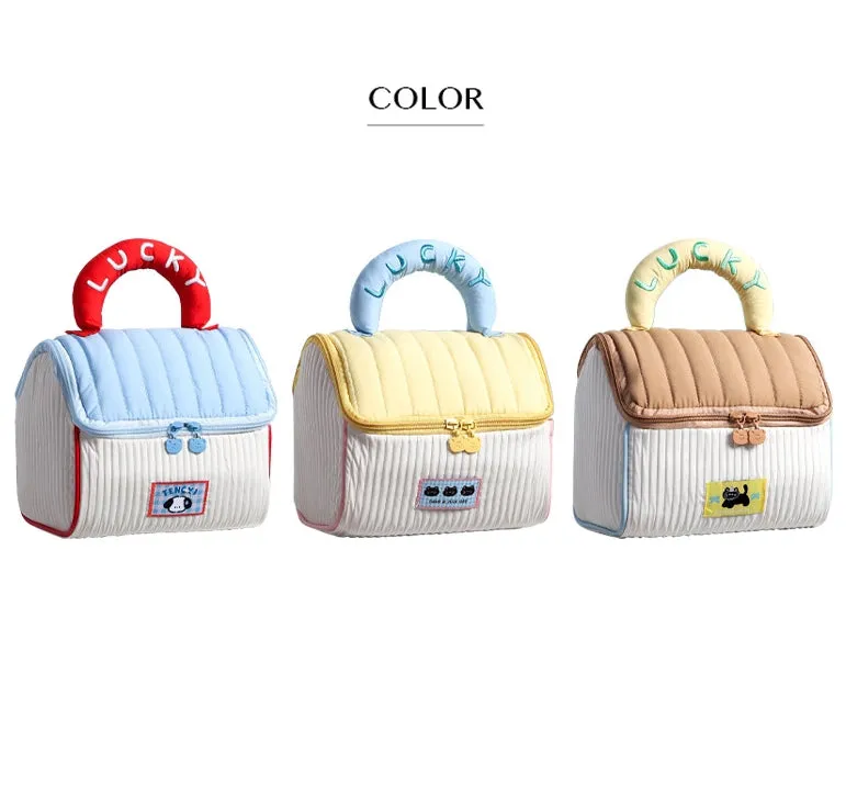 Cute Cottage Cosmetic Bag - Large Capacity Storage and Toiletry Bag C-241128-3