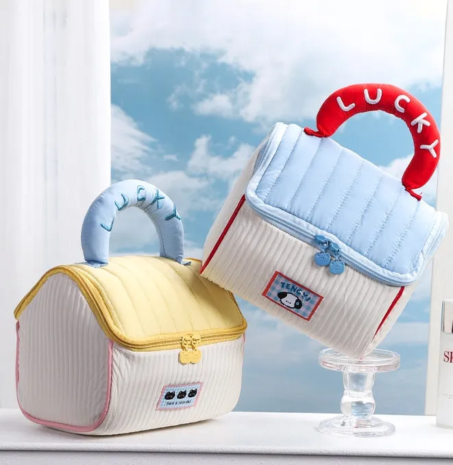 Cute Cottage Cosmetic Bag - Large Capacity Storage and Toiletry Bag C-241128-3
