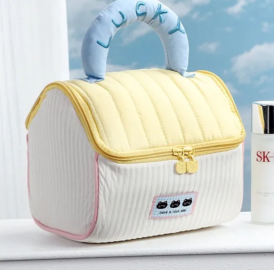Cute Cottage Cosmetic Bag - Large Capacity Storage and Toiletry Bag C-241128-3