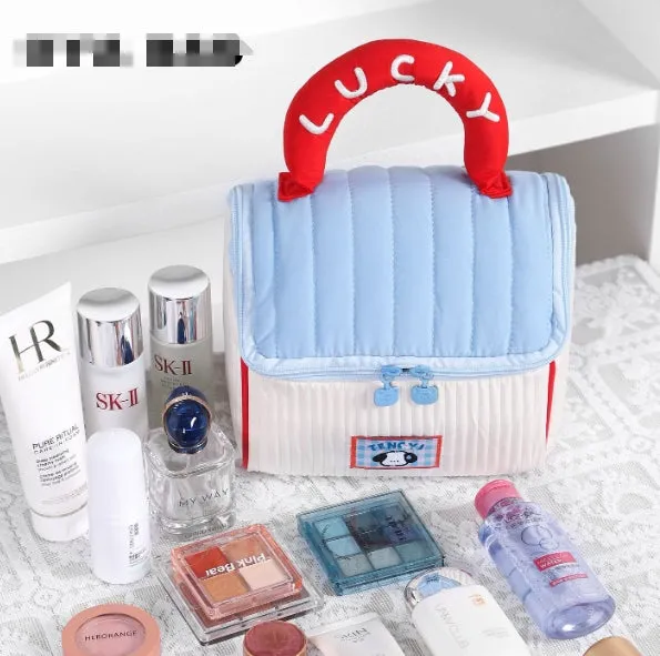 Cute Cottage Cosmetic Bag - Large Capacity Storage and Toiletry Bag C-241128-3