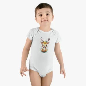 Cute Deer Baby Onesie with Easy Snap Closure