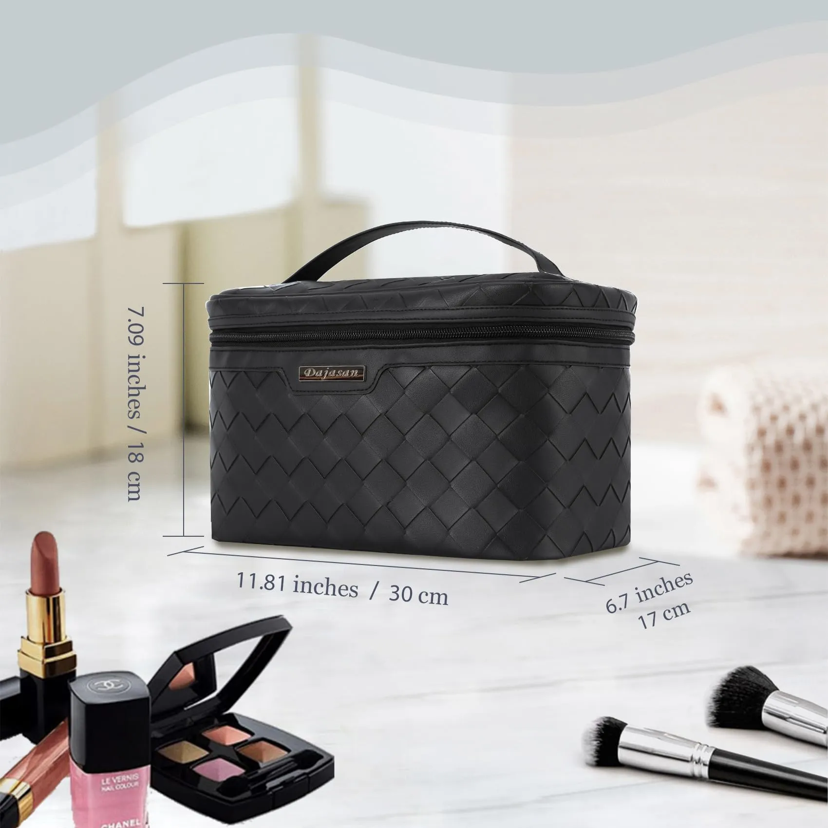 Dajasan Large Capacity Makeup Bag   Mini Travel Jewelry Case