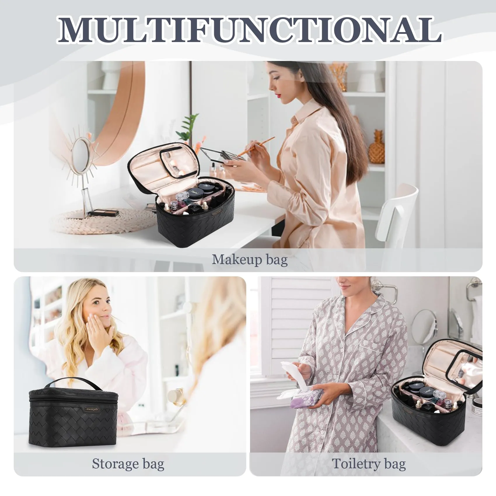 Dajasan Large Capacity Makeup Bag   Mini Travel Jewelry Case