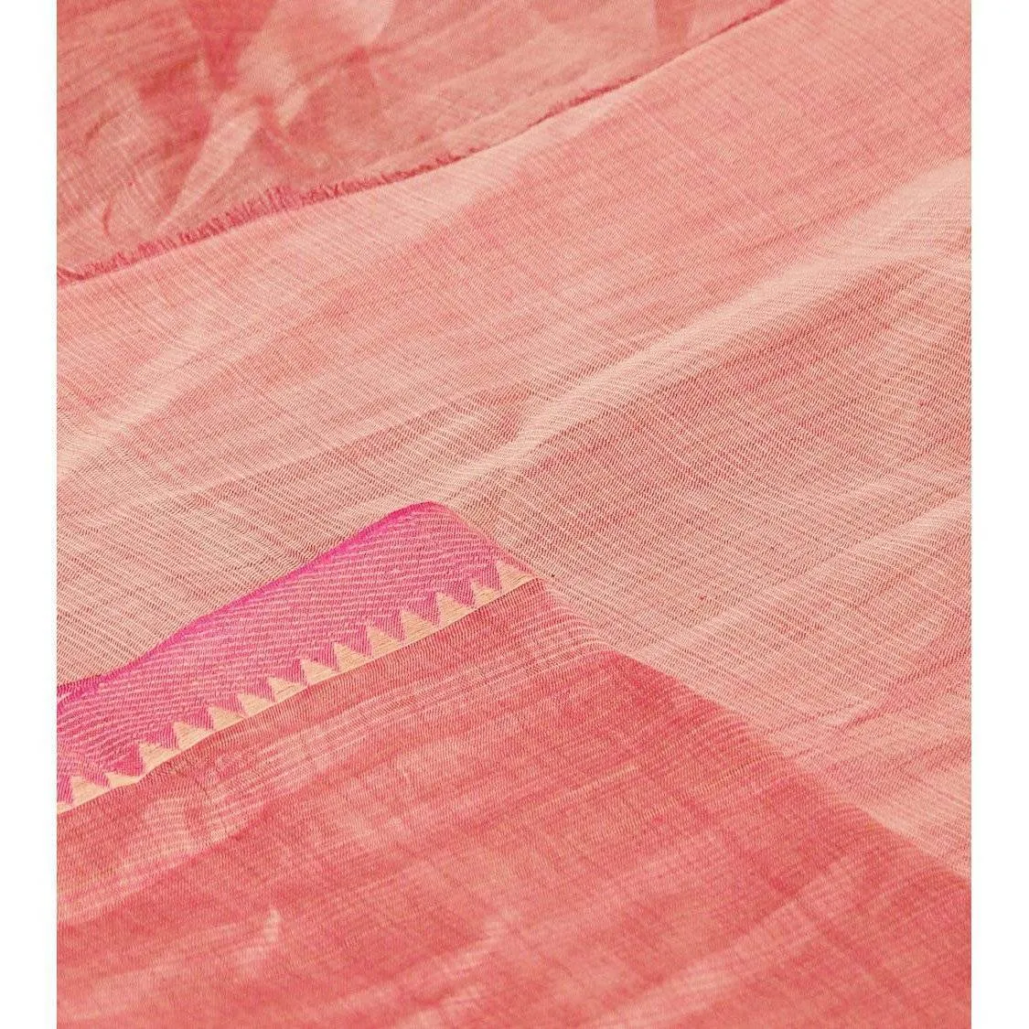 Dark Pink Mangalgiri Cotton Saree