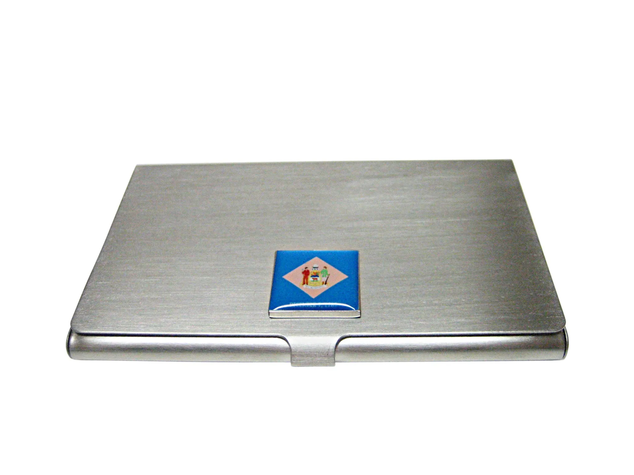 Delaware State Flag Pendant Business Card Holder