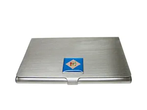 Delaware State Flag Pendant Business Card Holder