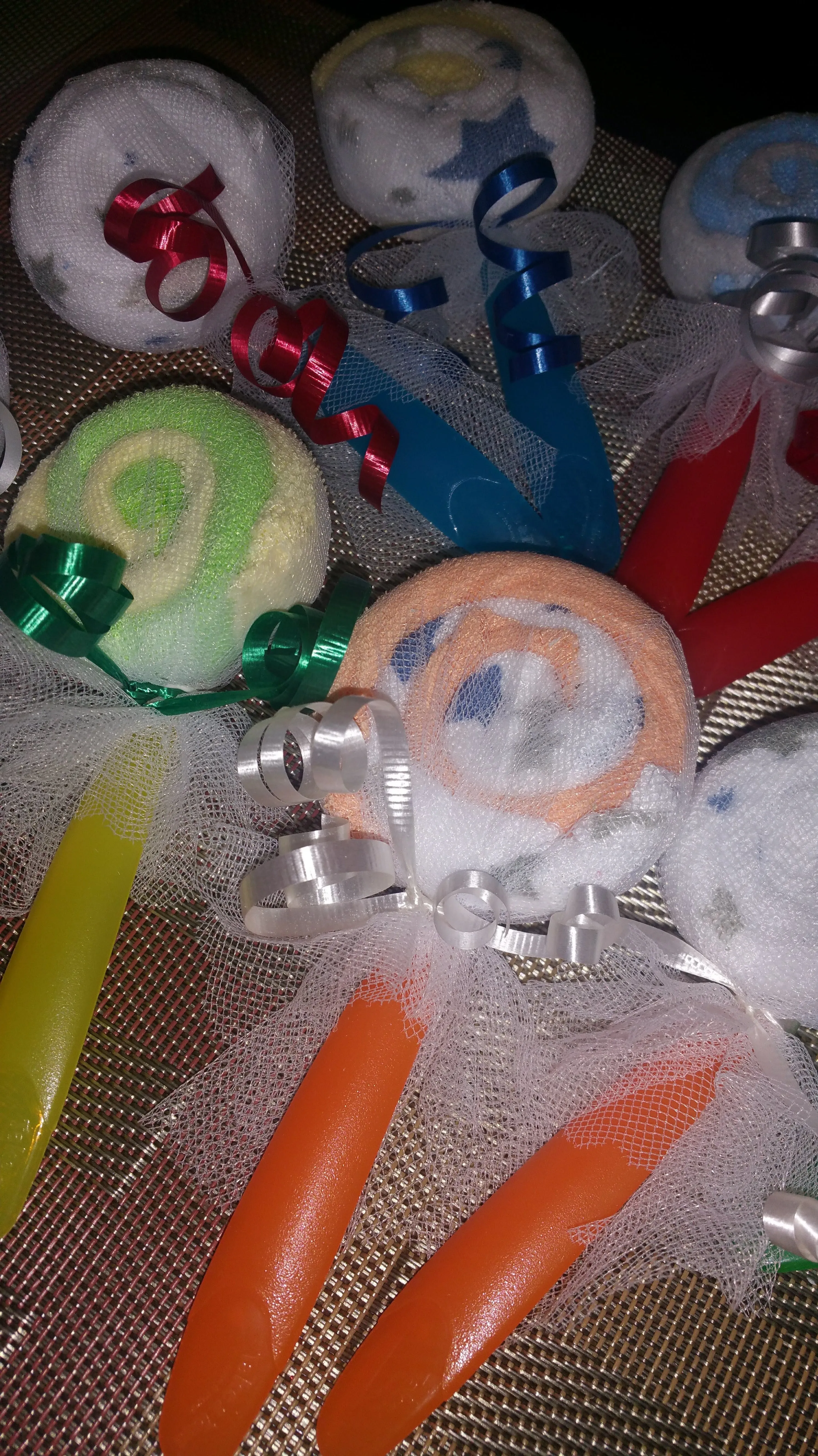 Diaper Cake Washcloth - Lollipop Favors