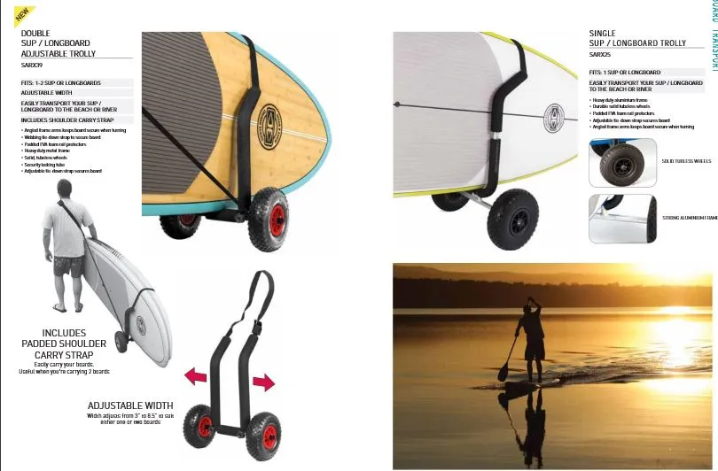 Double stand up paddle board trolley - Double SUP Trolley