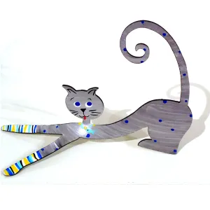 Downward Cat Photo Holder - Grey