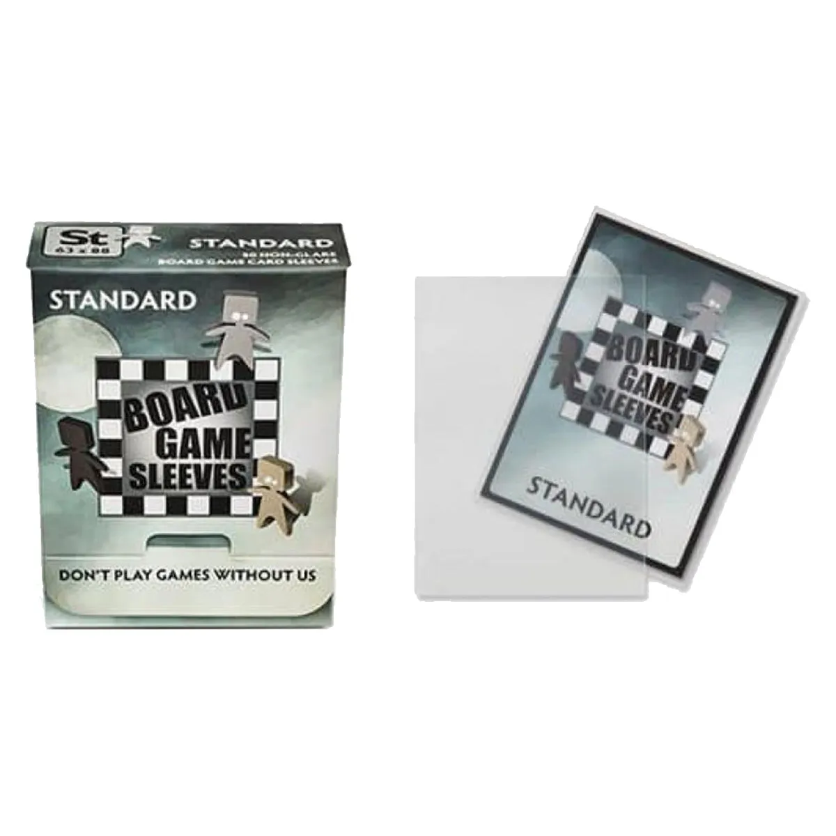 Dragon Shield Board Game Sleeves Clear Non Glare Standard 63x88mm 50ct