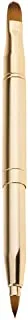 DYNWAVE Retractable Lip Brush Double-head Eyeshadow Liner Cosmetic Makeup Brush Gold