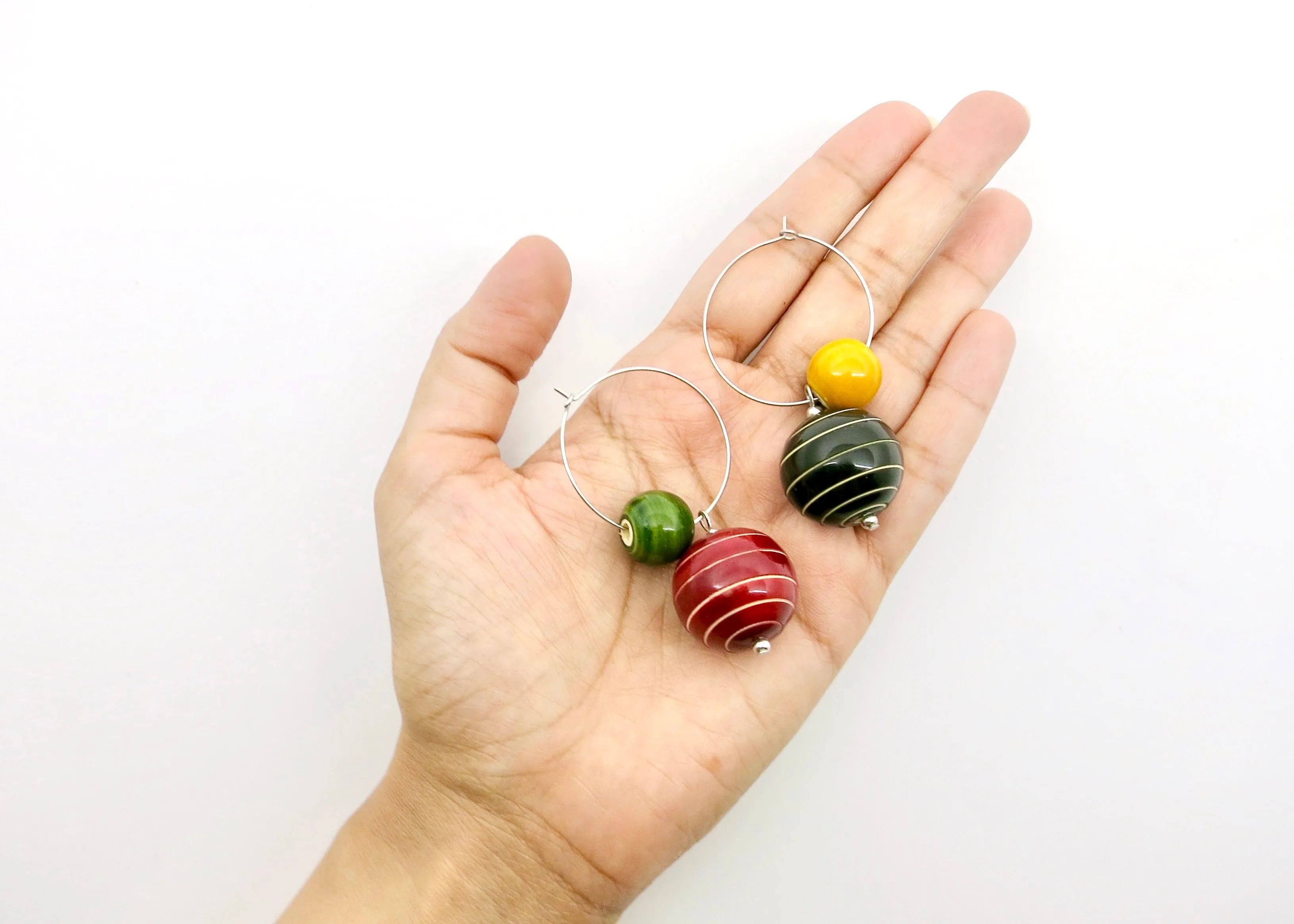 Earth and the Moon hoops (available in 7 different colors)