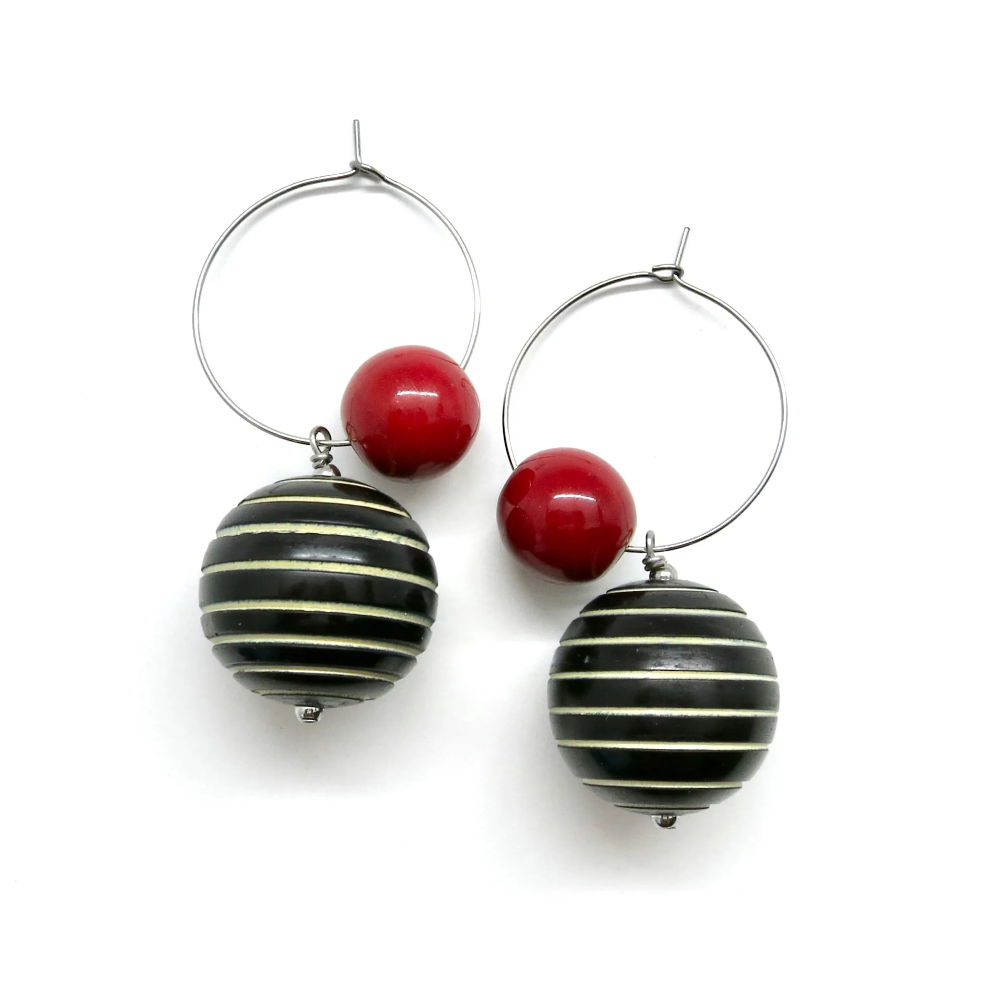 Earth and the Moon hoops (available in 7 different colors)
