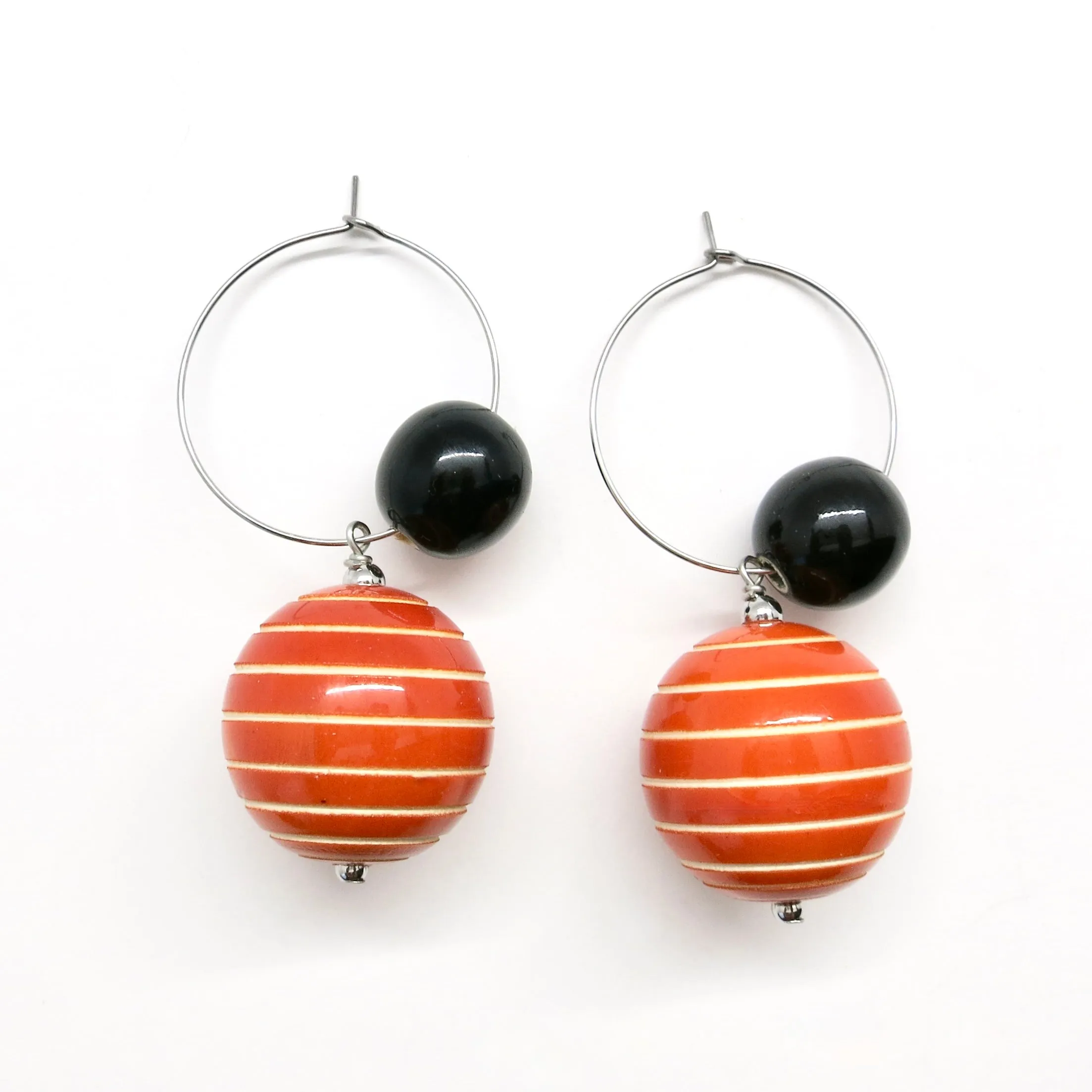 Earth and the Moon hoops (available in 7 different colors)