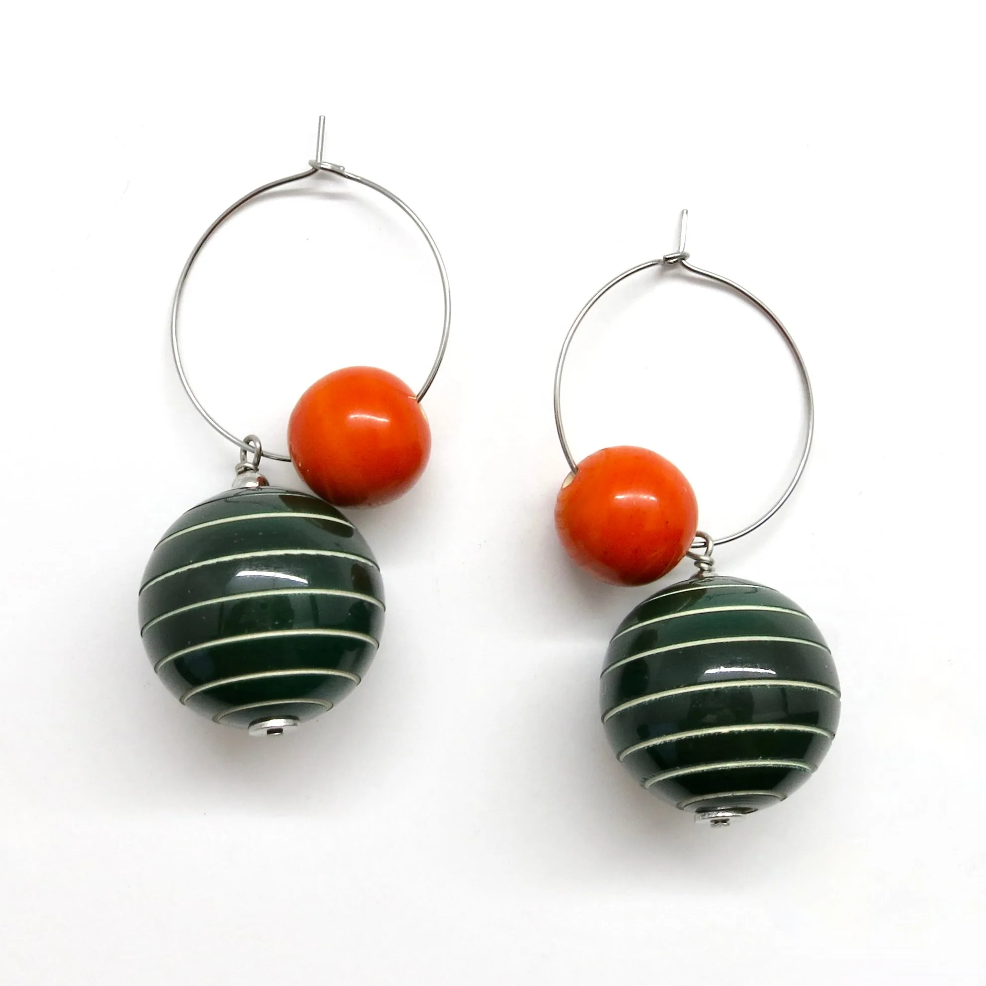 Earth and the Moon hoops (available in 7 different colors)