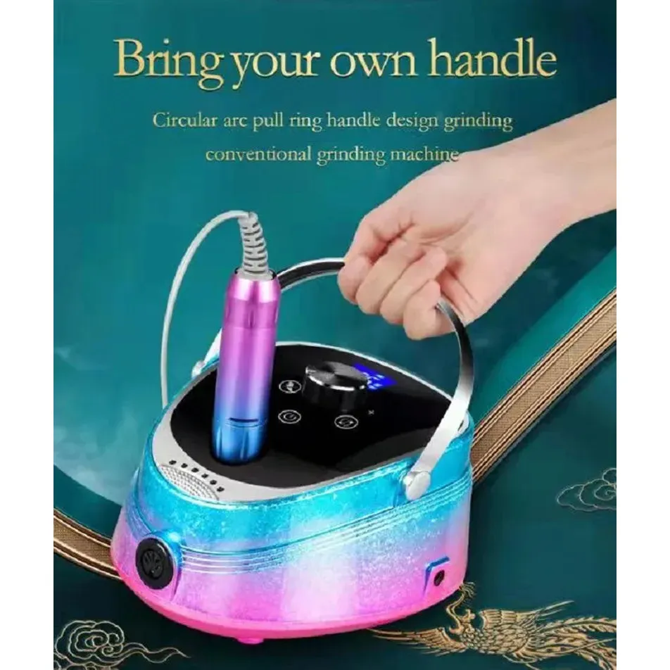 Electric Nail Drill - Rechargeable Nail Drill Machine 35000 RPM - Portable Nail Drill For Manicure