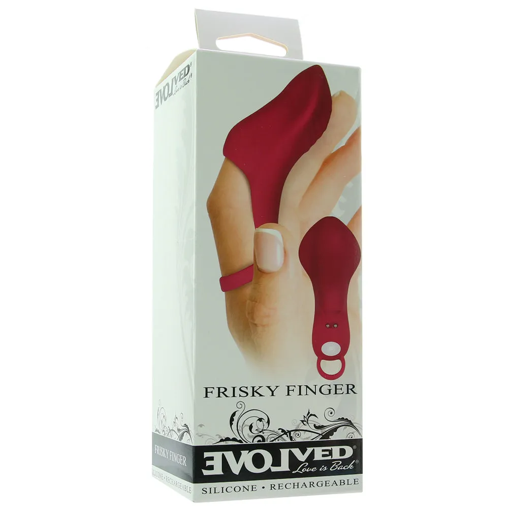Evolved Frisky Finger Rechargeable Silicone Finger Vibrator Burgundy