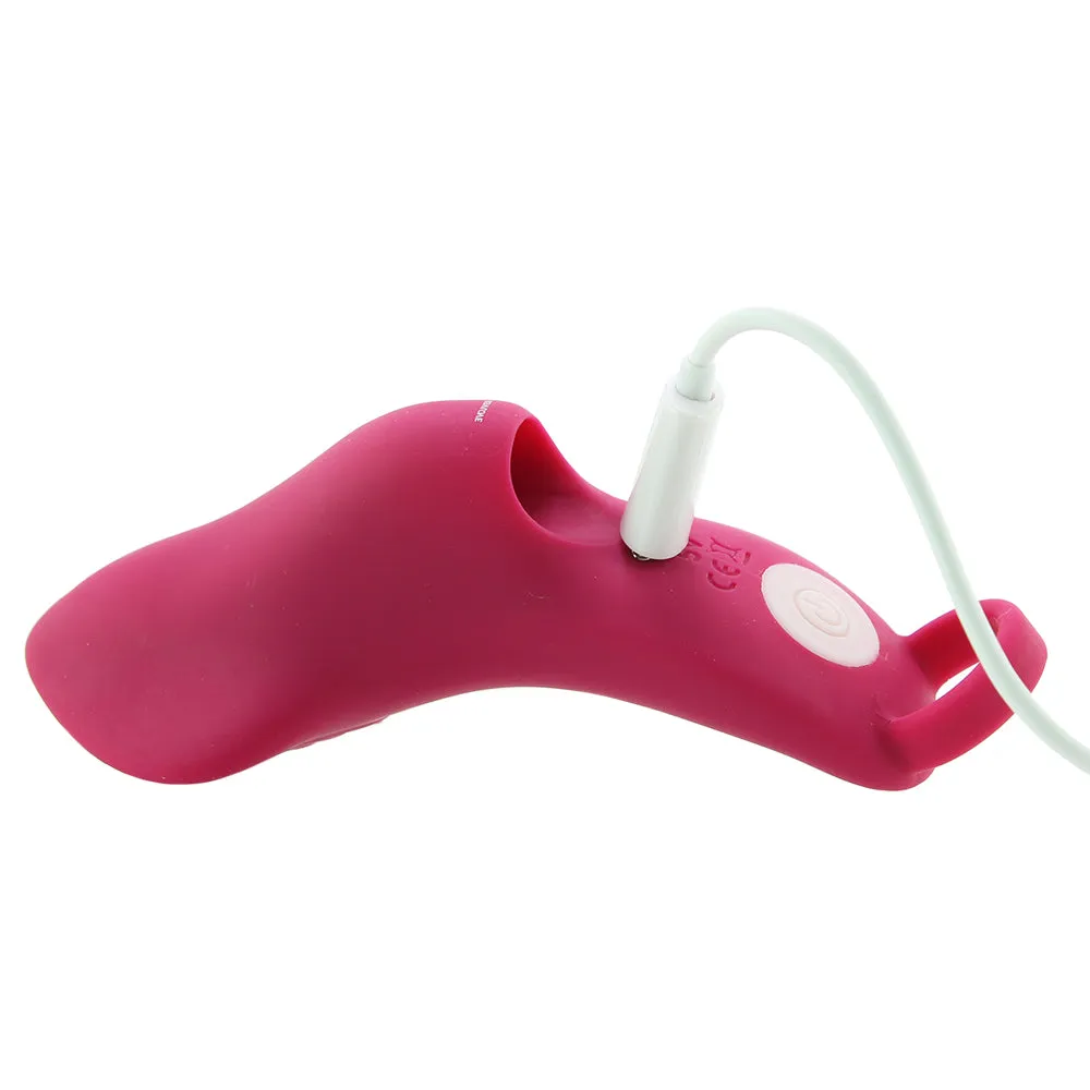 Evolved Frisky Finger Rechargeable Silicone Finger Vibrator Burgundy
