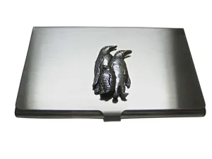 Family of Penguins Business Card Holder