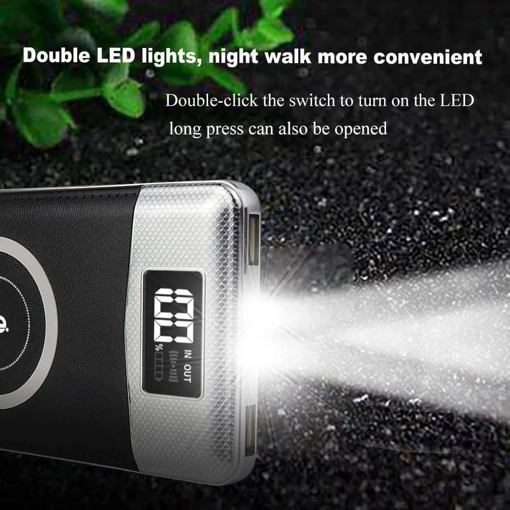 FDGAO Real 10000mAh Qi Wireless Power Bank Charger