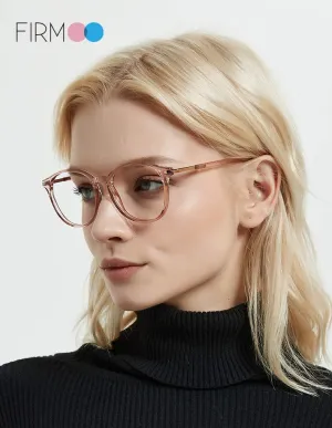 Firmoo Blue Light Blocking Glasses Computer Eyeglasses for Screen, Anti Blue Light Glasses with Anti Eyestrain & UV Glare Cute Pink Round Frame for Women, Retails $43 