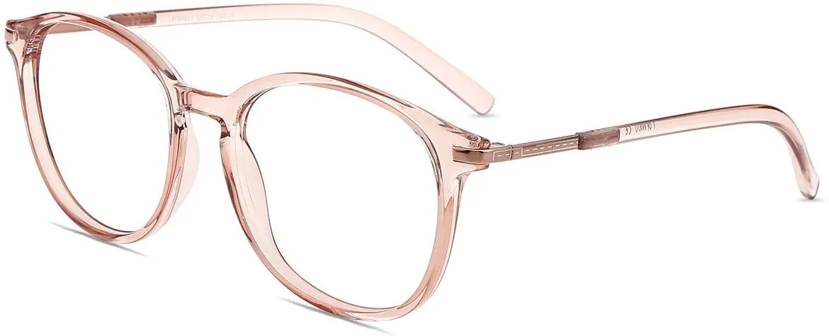 Firmoo Blue Light Blocking Glasses Computer Eyeglasses for Screen, Anti Blue Light Glasses with Anti Eyestrain & UV Glare Cute Pink Round Frame for Women, Retails $43 
