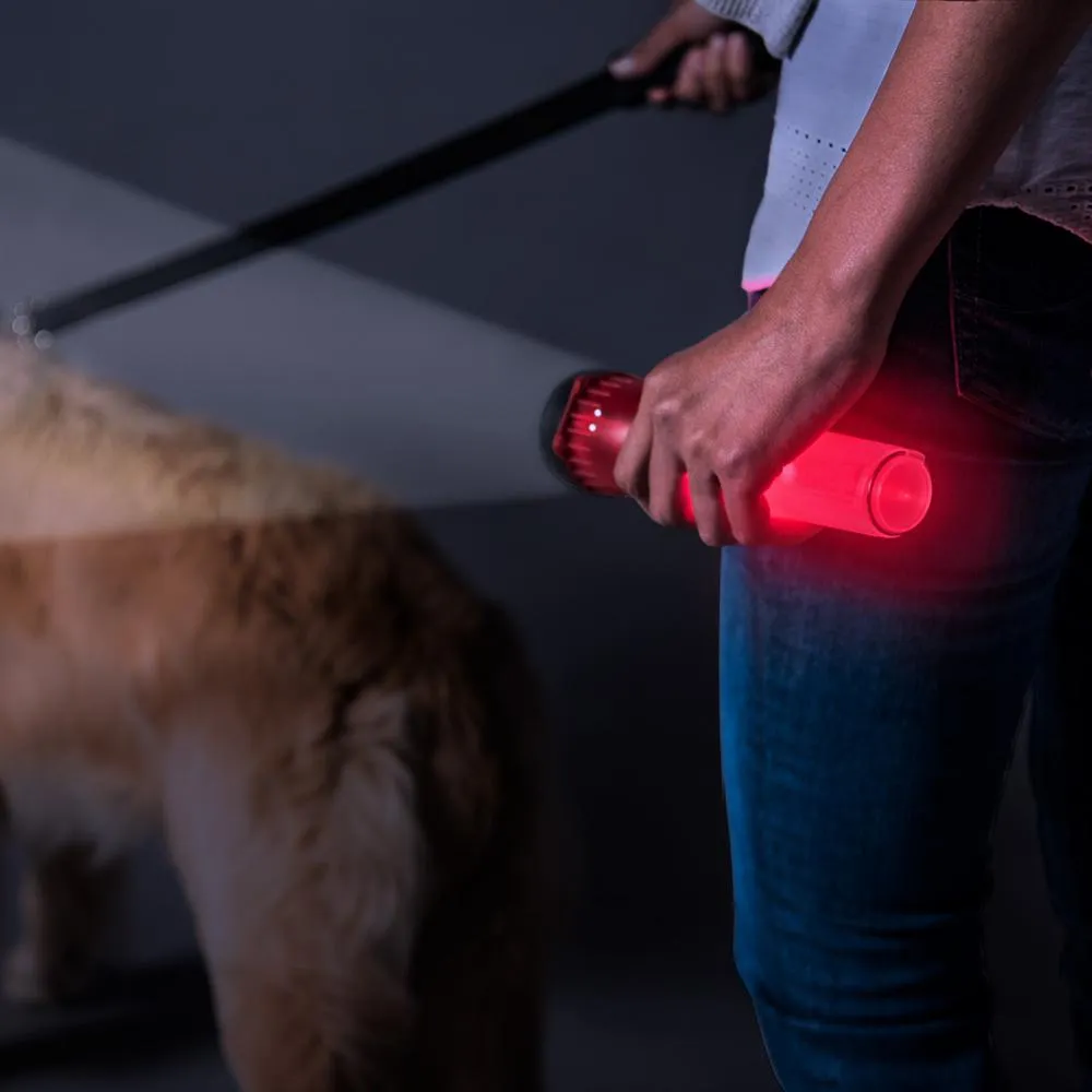 Floating Multi-Mode Flashlight and Lantern with Red Safety Glow, Flash & storage compartment in the handle! Lasts 300  Hours