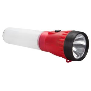Floating Multi-Mode Flashlight and Lantern with Red Safety Glow, Flash & storage compartment in the handle! Lasts 300  Hours