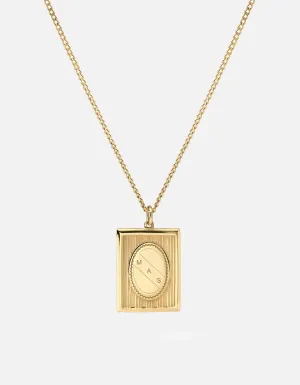 Frame Necklace, Gold