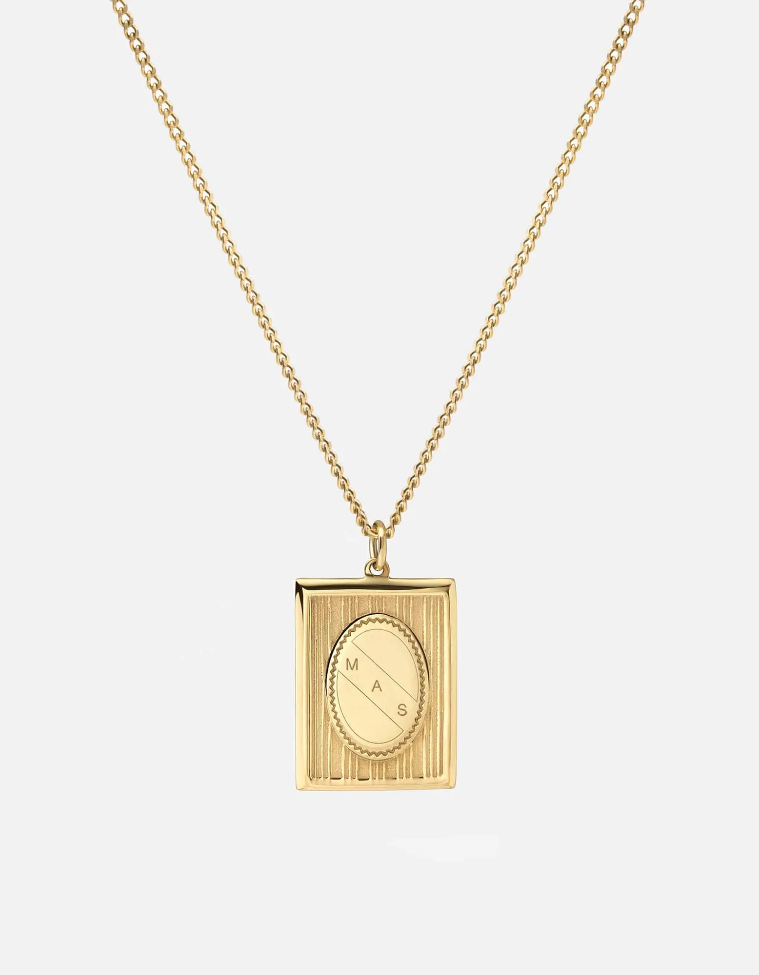 Frame Necklace, Gold