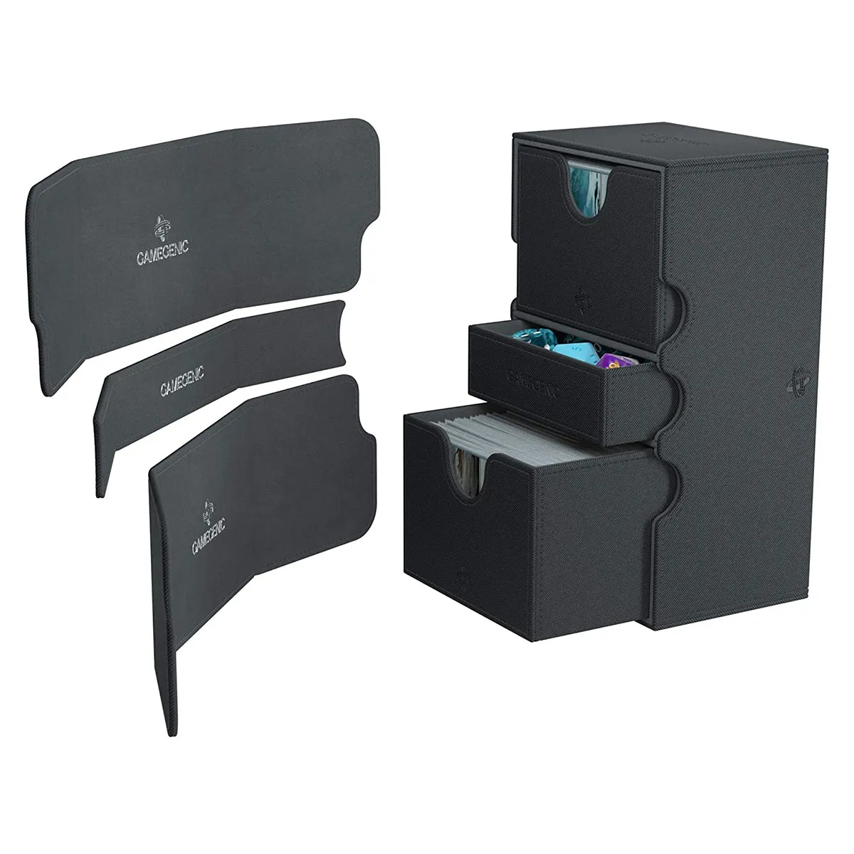 Gamegenic Stronghold 200  Convertible Black Deck Box