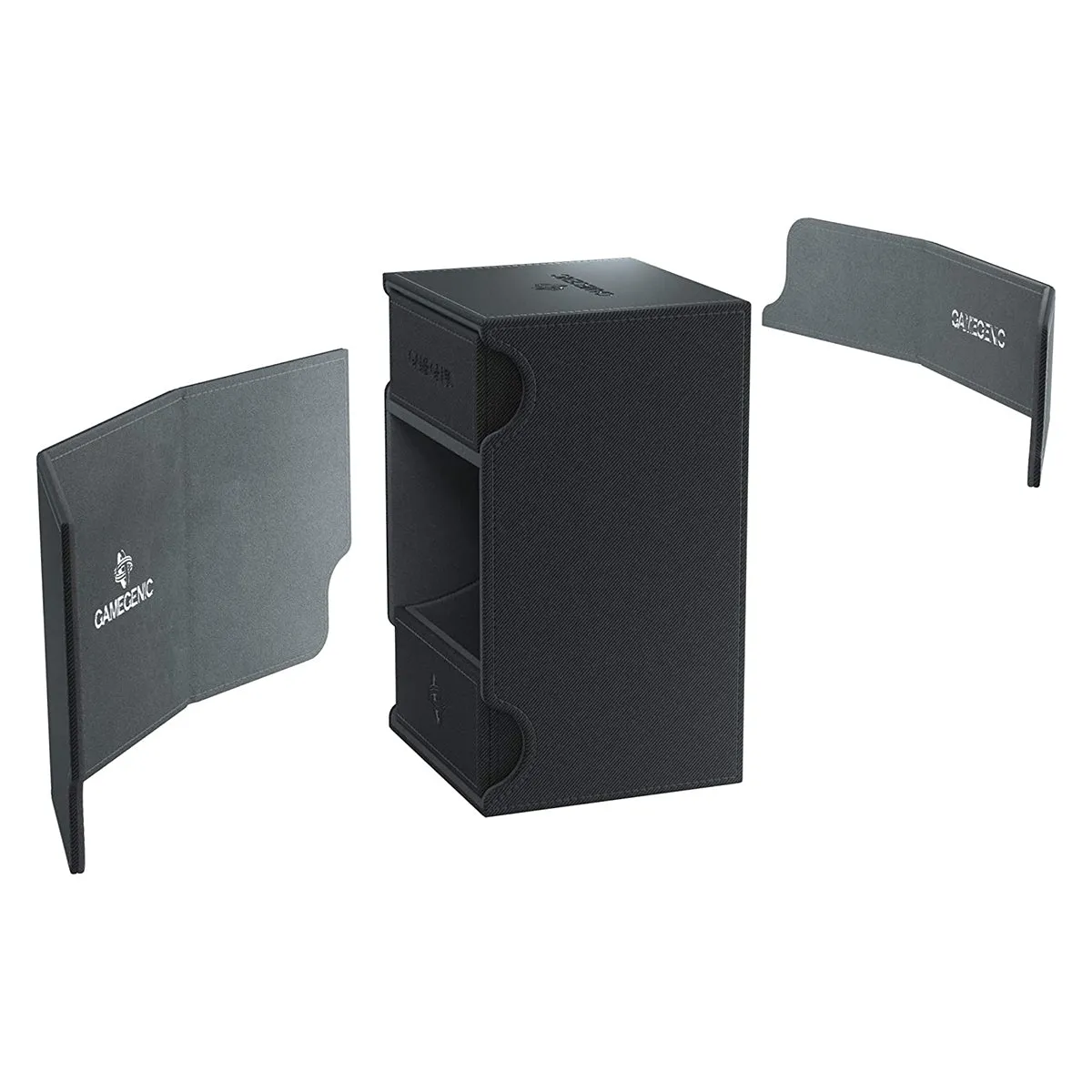 Gamegenic Watchtower Holds 100 Sleeves Convertible Deck Box Black
