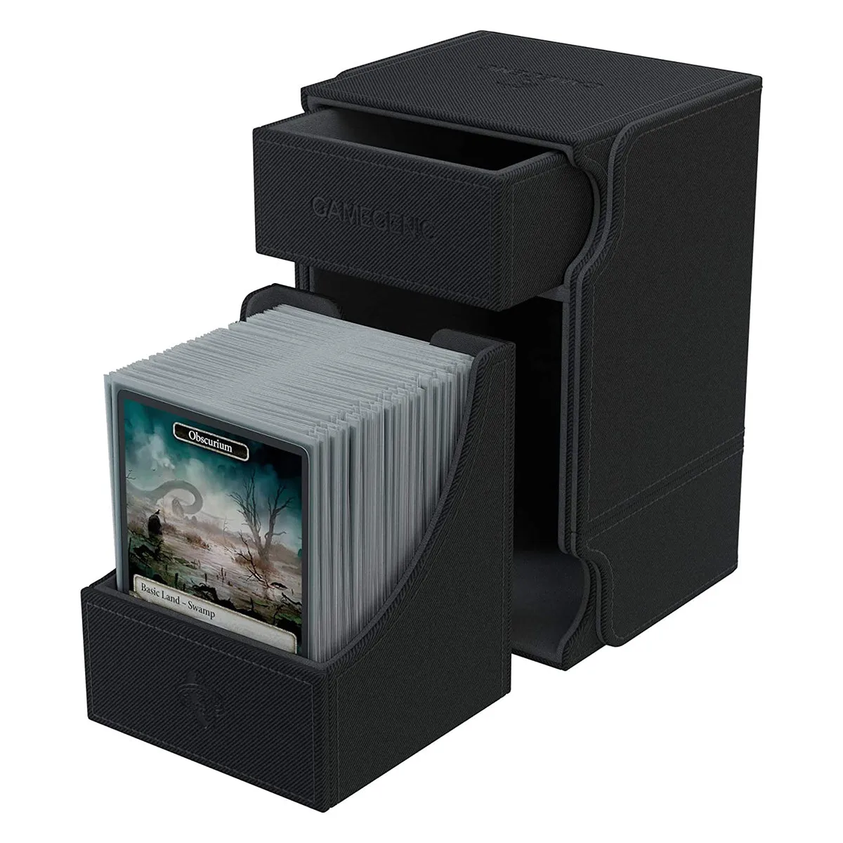Gamegenic Watchtower Holds 100 Sleeves Convertible Deck Box Black