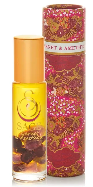 Garnet & Amethyst Blend 1/4 oz Gemstone Perfume Oil Concentrate Roll-On by Sage