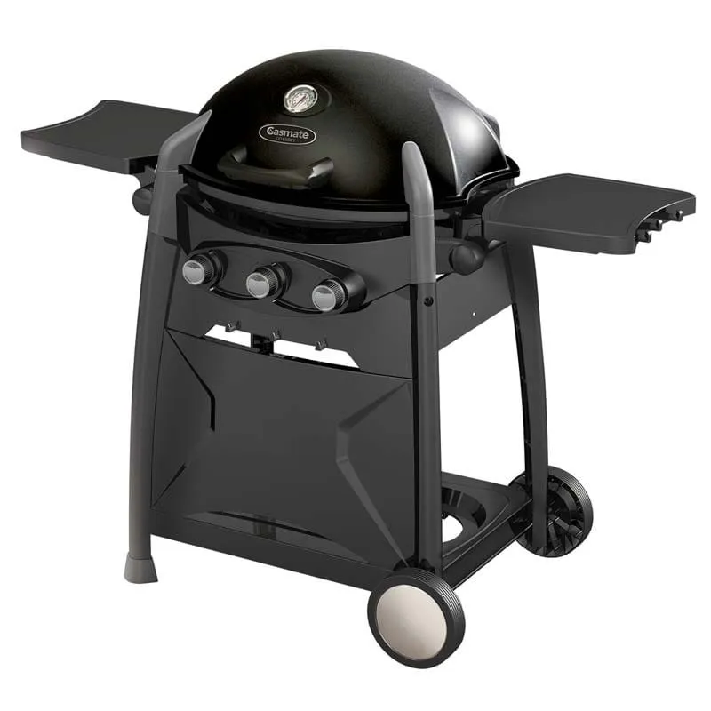 Gasmate Odyssey 3 Burner Trolley BBQ Black