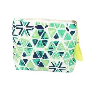 Geometric Cosmetic Case, Green