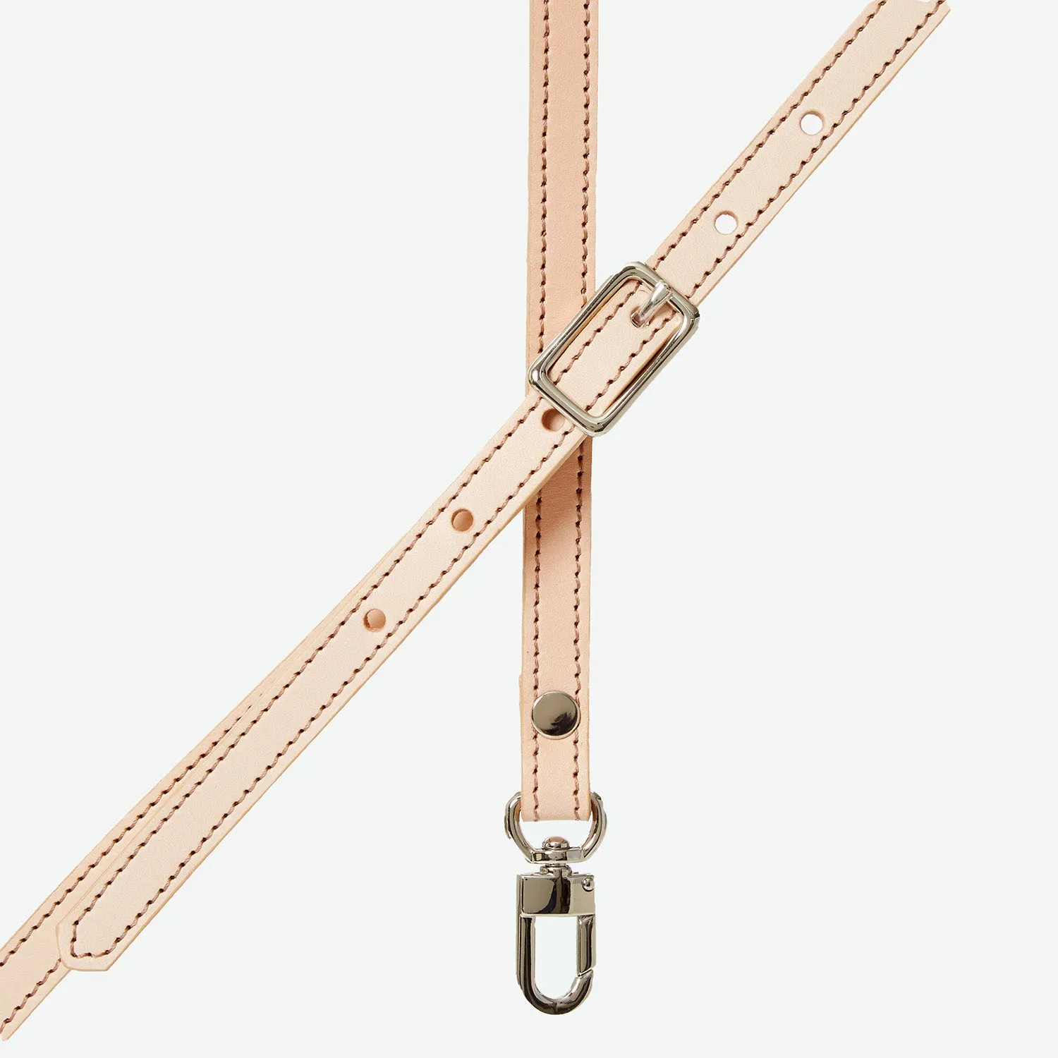 GiGi’s Adjustable Leather Shoulder/Crossbody Strap - Silver