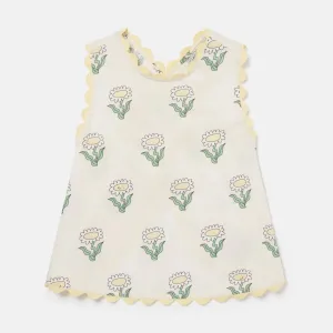 GIRL SLEEVELESS DAISIES TOP WITH RIC RAC DETAILS