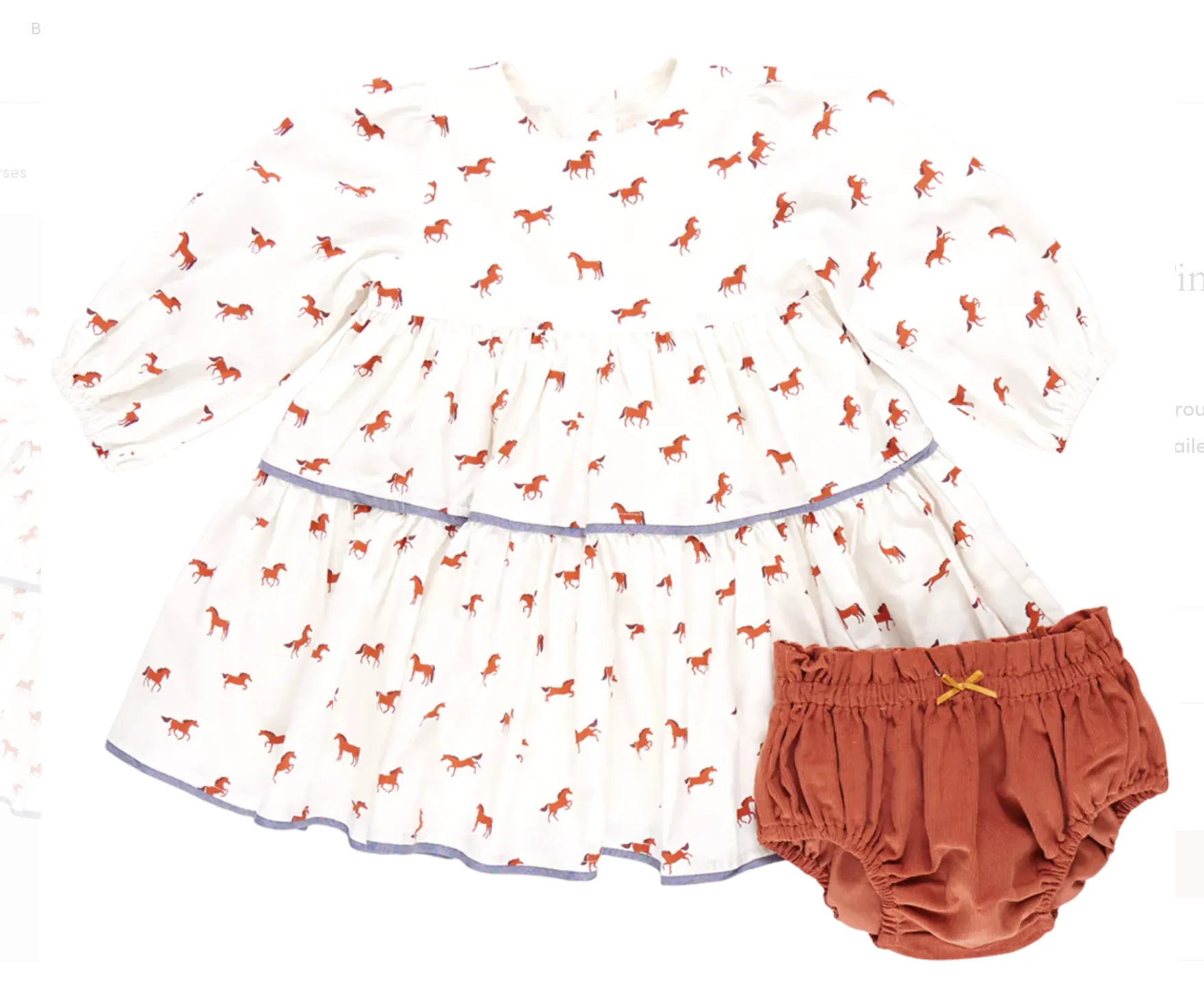 Girls Julia Dress Set - Tiny Horses