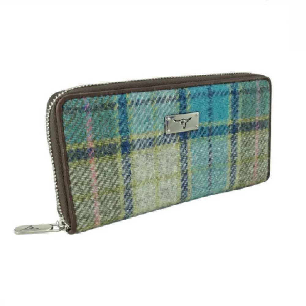 Glen Appin Harris Tweed Large Zip Purse LB2100 Staffa