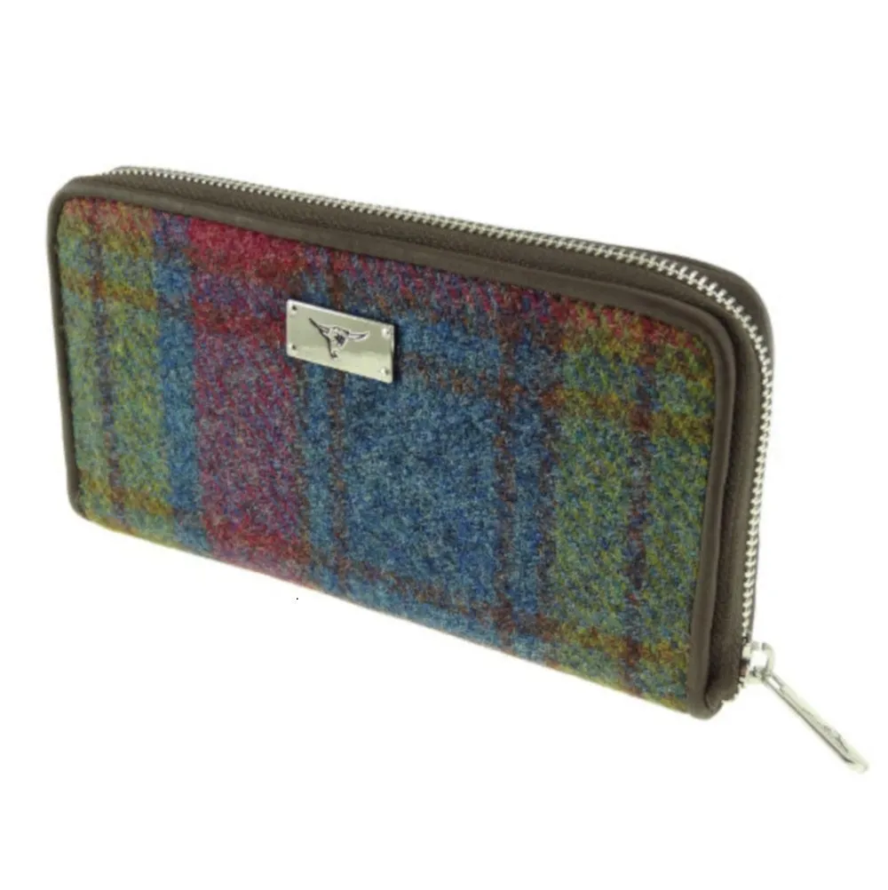 Glen Appin Harris Tweed Large Zip Purse LB2100 Staffa