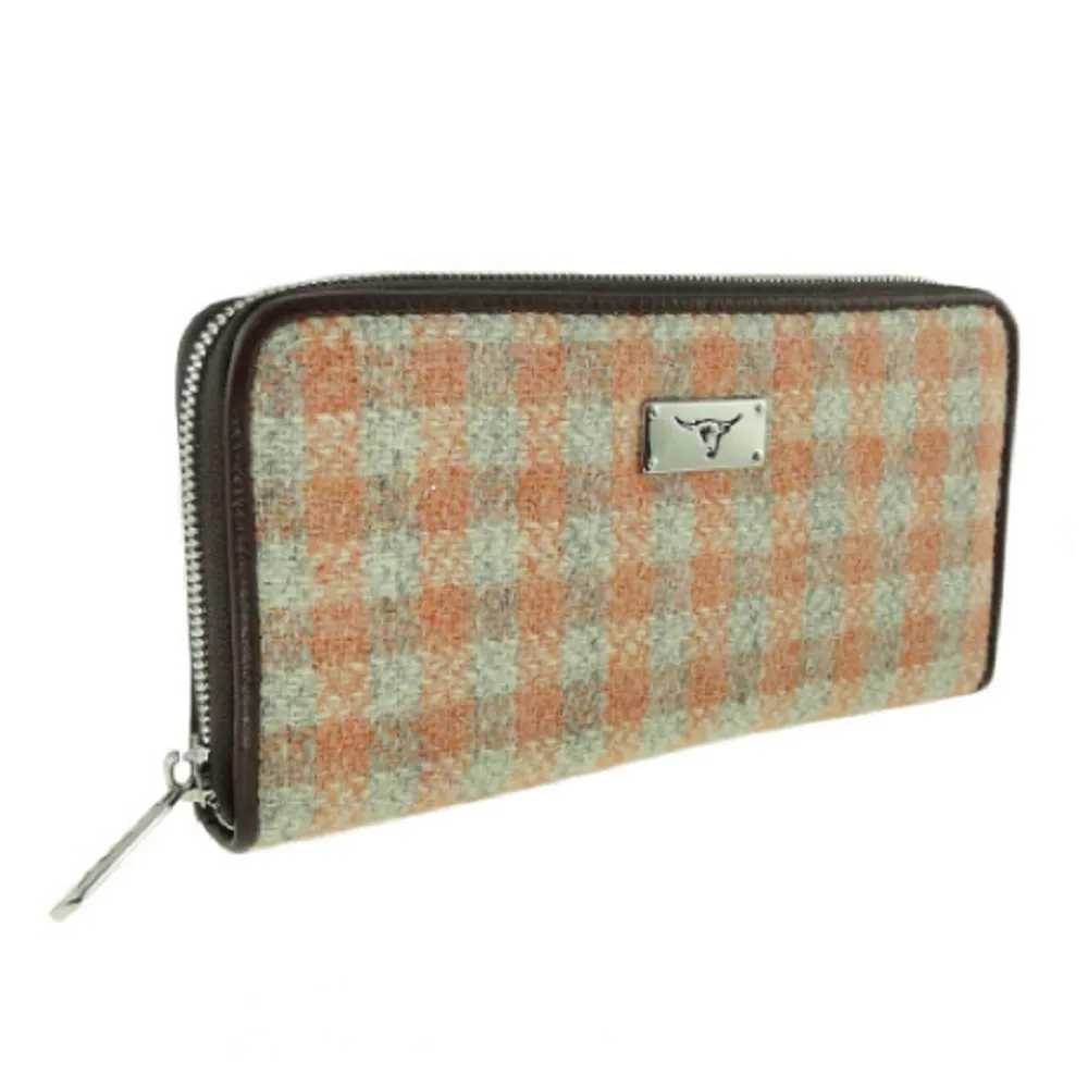 Glen Appin Harris Tweed Large Zip Purse LB2100 Staffa