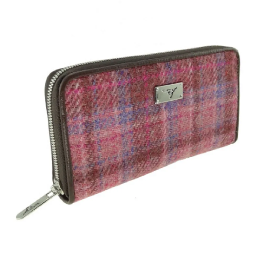 Glen Appin Harris Tweed Large Zip Purse LB2100 Staffa