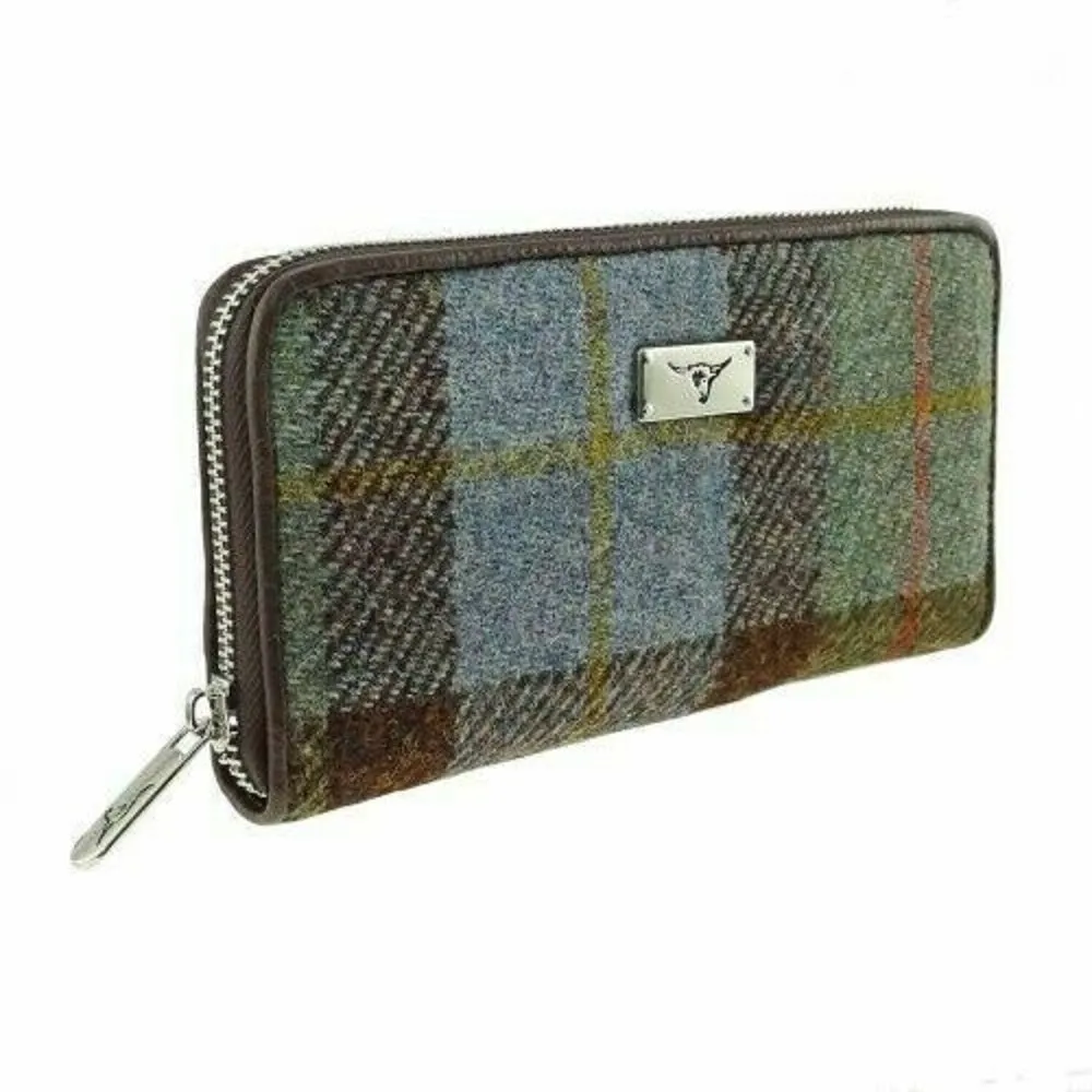 Glen Appin Harris Tweed Large Zip Purse LB2100 Staffa