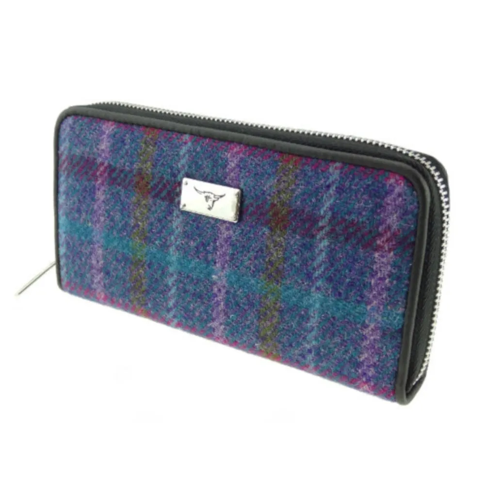 Glen Appin Harris Tweed Large Zip Purse LB2100 Staffa