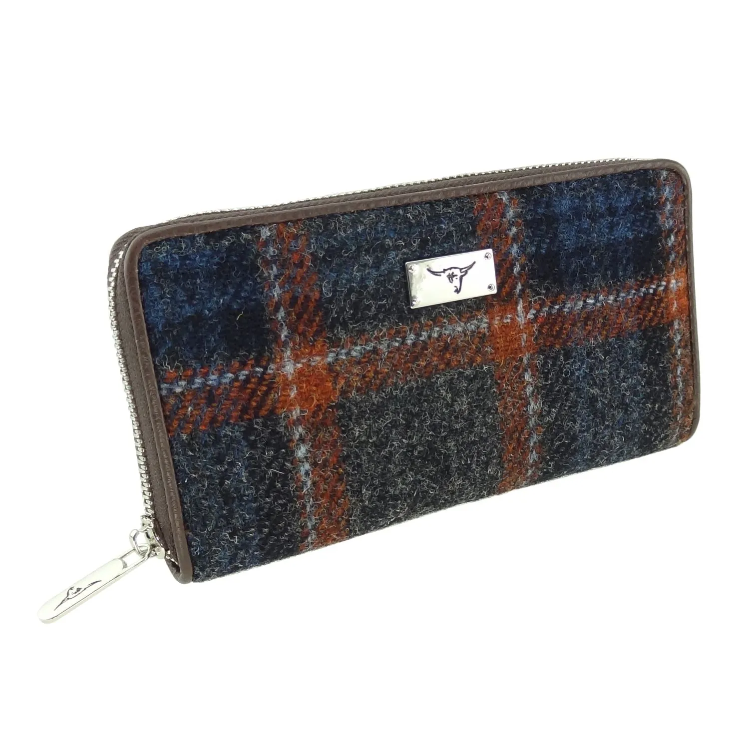 Glen Appin Harris Tweed Large Zip Purse LB2100 Staffa