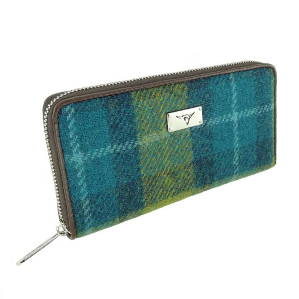 Glen Appin Harris Tweed Large Zip Purse LB2100 Staffa