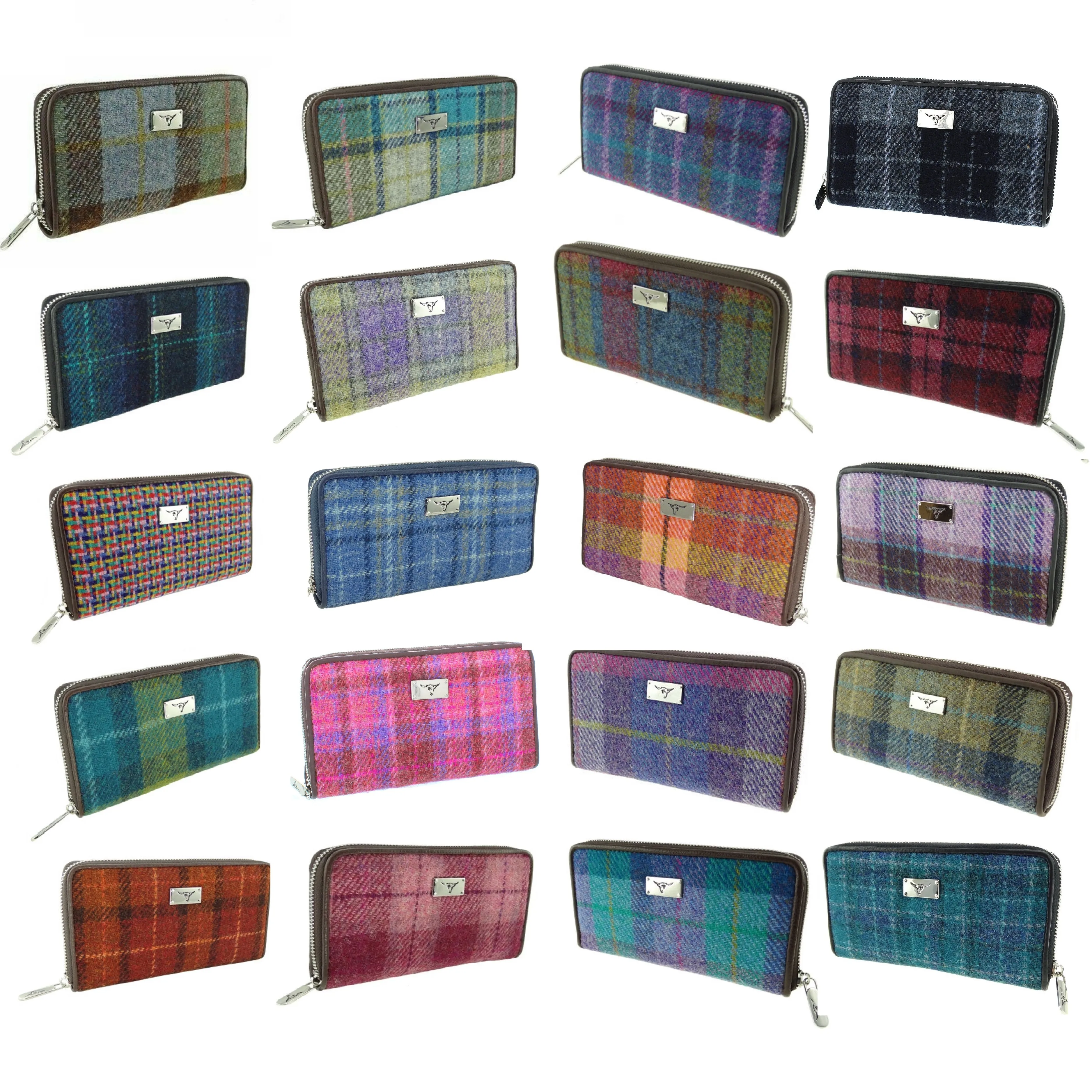 Glen Appin Harris Tweed Large Zip Purse LB2100 Staffa